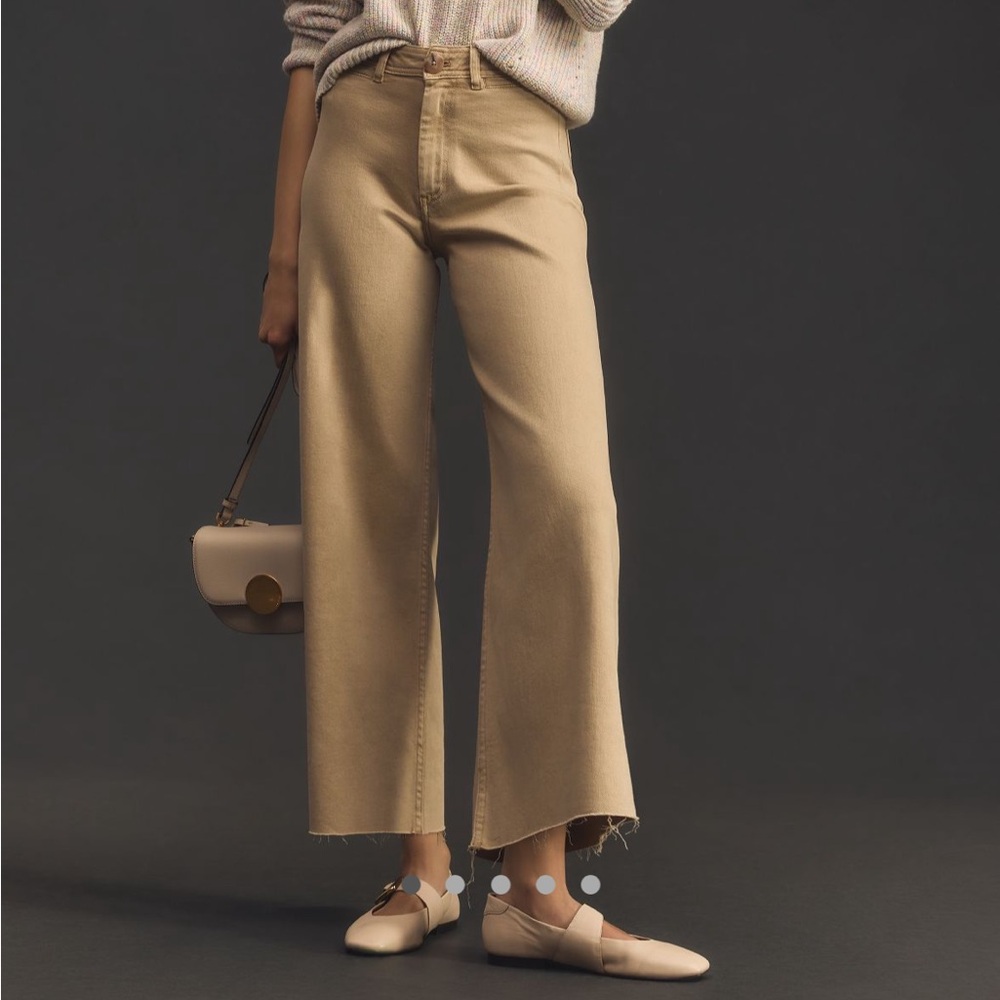 Elegant Tan Wide-Leg Trousers